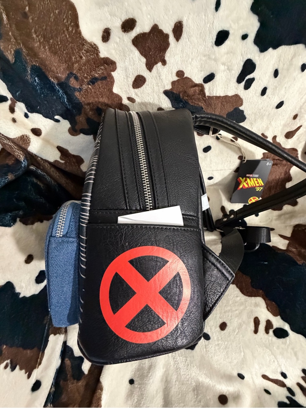 Loungefly X-Men '97 Denim-Style Backpack - Blue, Yellow, Red - Picture 3 of 6